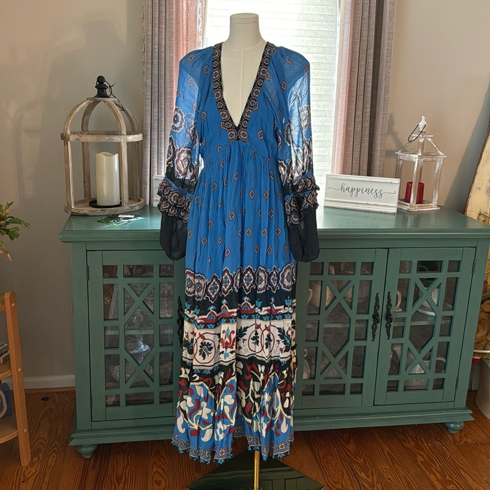 FARM Rio Blue Maxi Dress